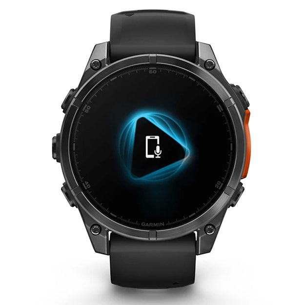 Garmin Fenix 8 Adventure Watch 47mm AMOLED - Slate Grey With Black Silicone Band