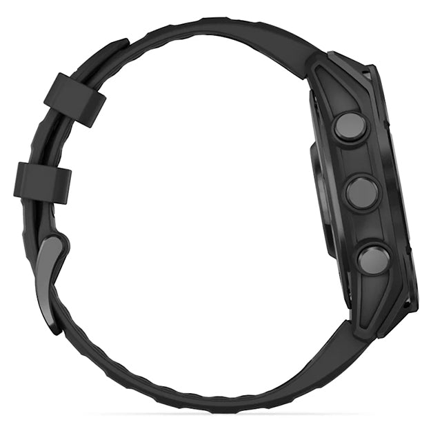 Garmin Fenix 8 Adventure Watch 47mm AMOLED - Slate Grey With Black Silicone Band