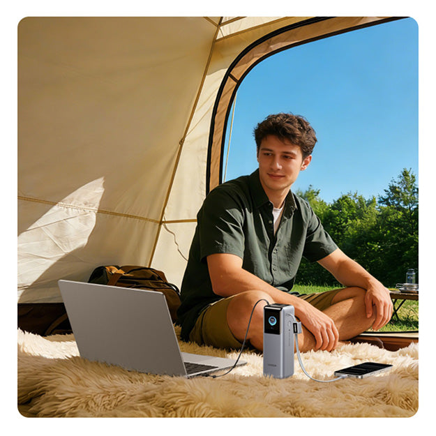 UGreen Nexode 4 Port 25000mAh Power Bank With Retractable Cable (200W)
