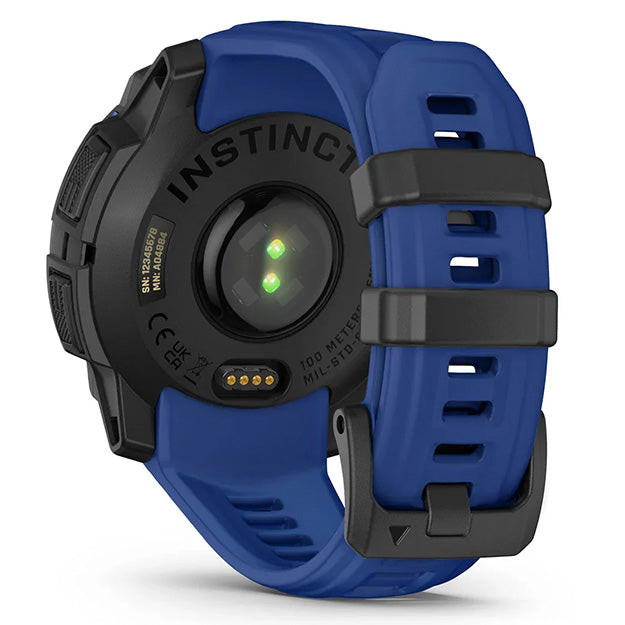 Garmin Instinct 3 Supernova 50mm AMOLED Rugged GPS Watch (Limited Edition) - Black With Bolt Blue Band