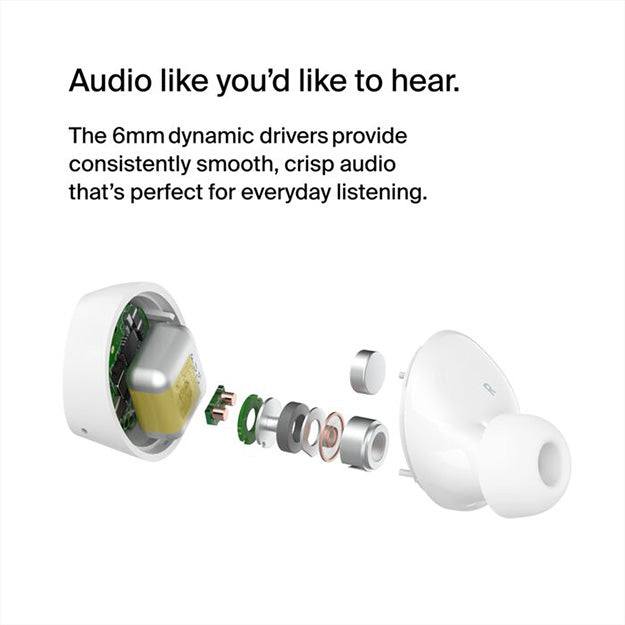 Belkin SoundForm Bolt True Wireless In-Ear Earbuds - White