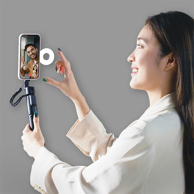 Adam Elements SELFIE Pro Wireless Bluetooth Tripod Selfie Stick & LED Light - Black