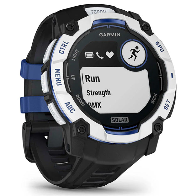 Garmin Instinct 3 Supernova 50mm Solar Rugged GPS Watch (Limited Edition) - Whitestone With Black Band