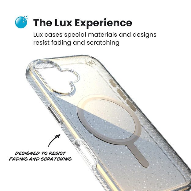 Speck Presidio Lux Glitter Case With MagSafe For iPhone 17