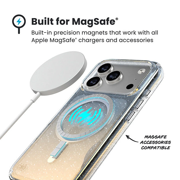 Speck Presidio Lux Glitter Case With MagSafe For iPhone 17 PRO