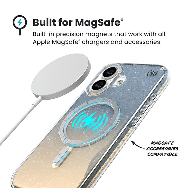 Speck Presidio Lux Glitter Case With MagSafe For iPhone 17