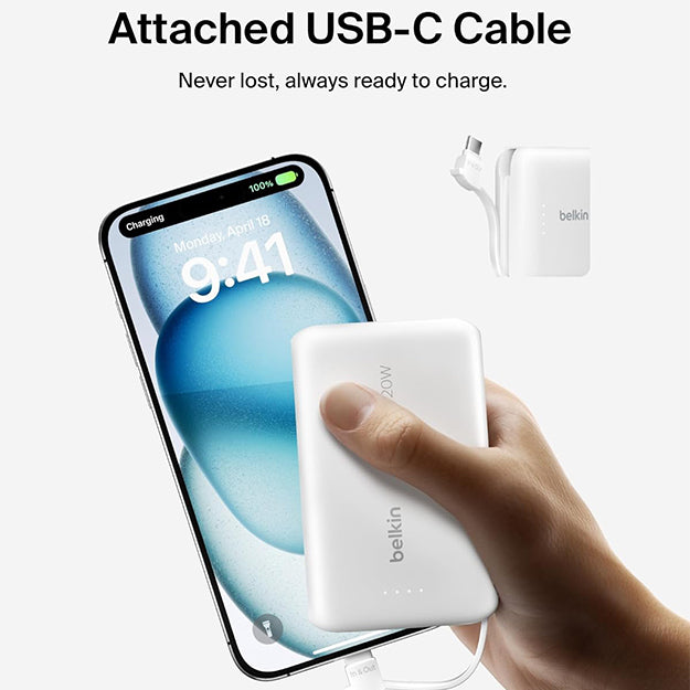 Belkin BoostCharge 10 000 mAh With USB-C Cable Power Bank
