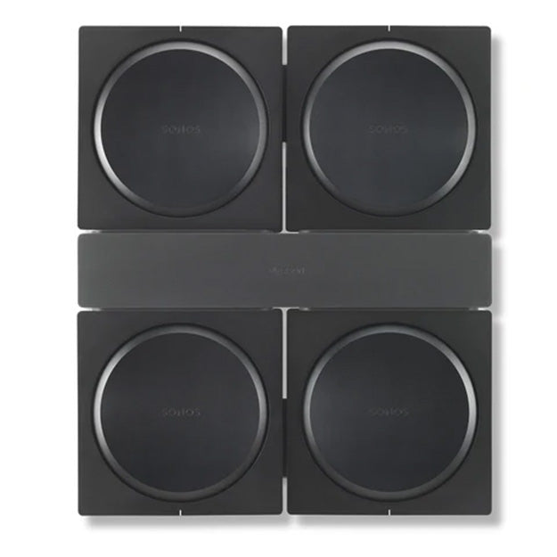 Flexson Wall Mount For 4 Sonos Amps - Black