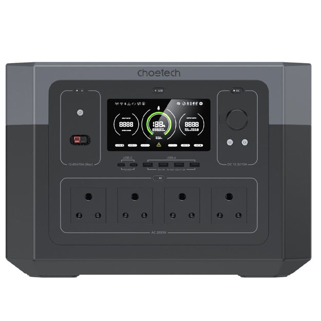 Choetech 2000W Portable UPS Power Station (1920Wh) - Black