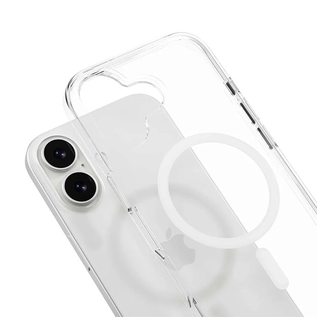 SwitchEasy Bright M Never Yellowing Protective Clear Case With MagSafe For iPhone 17 - Transparent White Ring