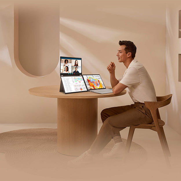 Asus ZenScreen Duo OLED MQ149CD 14" 360° Foldable Portable Monitor Dual - Silver