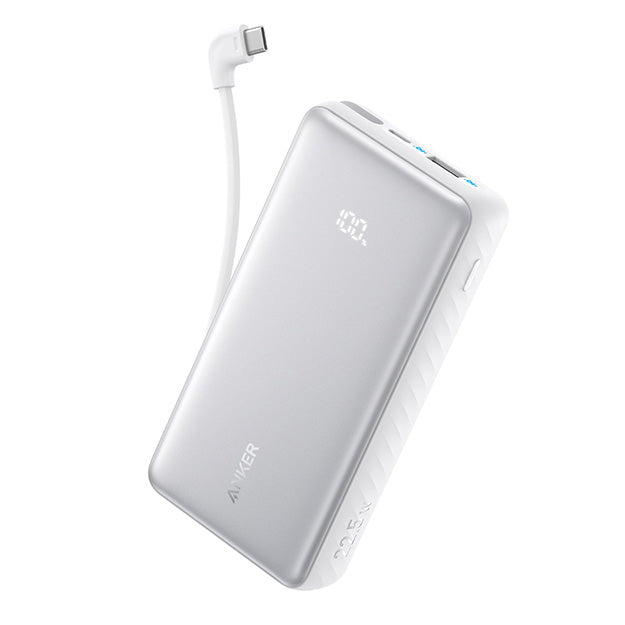 Anker Zolo 10 000mAh 22.5W Fast Charging Power Bank With Type C Cable - White