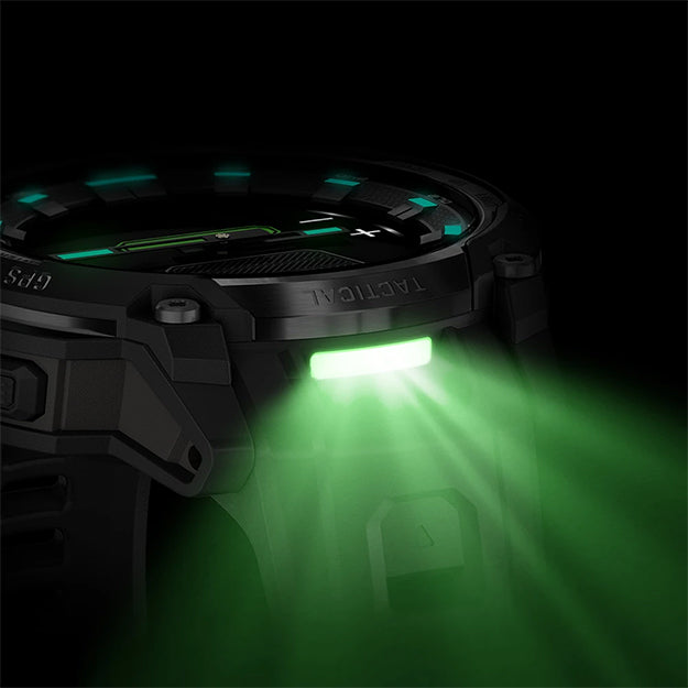 Garmin Instinct Crossover AMOLED Tactical Edition Rugged Hybrid GPS Smartwatch - Black With Black Silicone Band