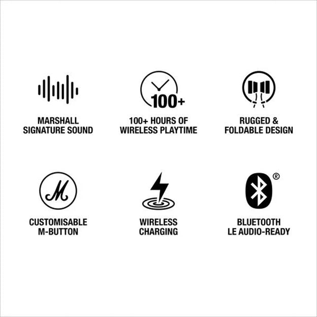 Marshall Major V Bluetooth Wireless On-Ear Headphones With Wireless Charging