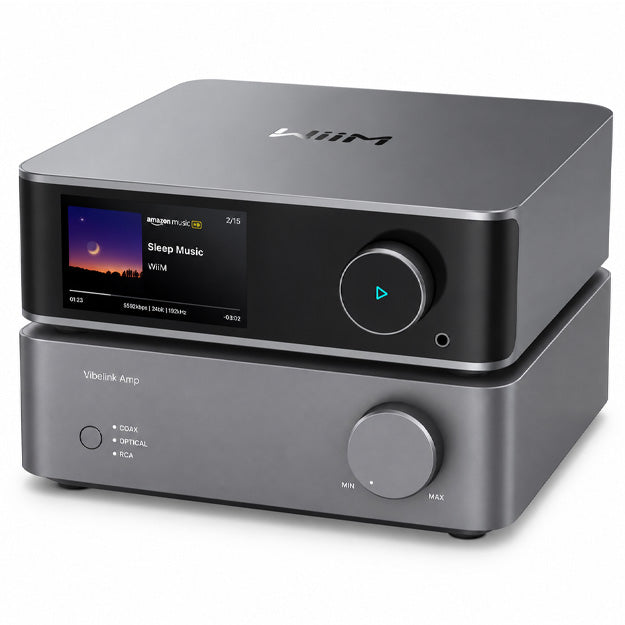 WiiM Ultra Music Streamer & WiiM Vibelink Amplifier Bundle - Grey