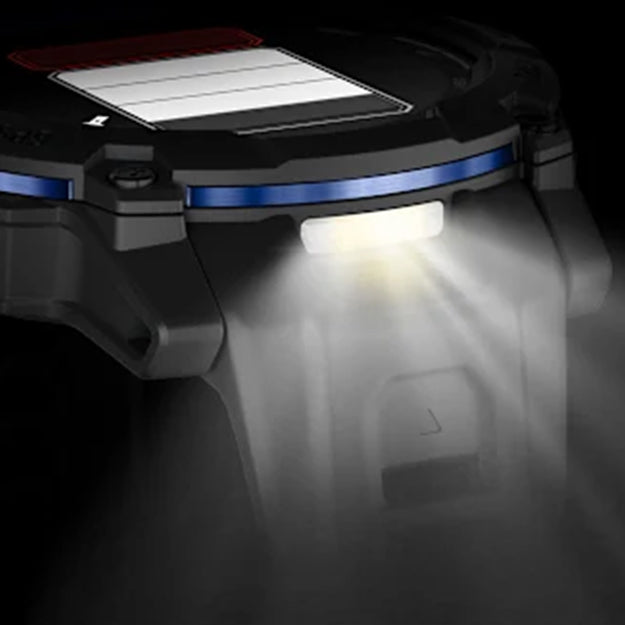 Garmin Instinct 3 Supernova 50mm AMOLED Rugged GPS Watch (Limited Edition) - Black With Bolt Blue Band