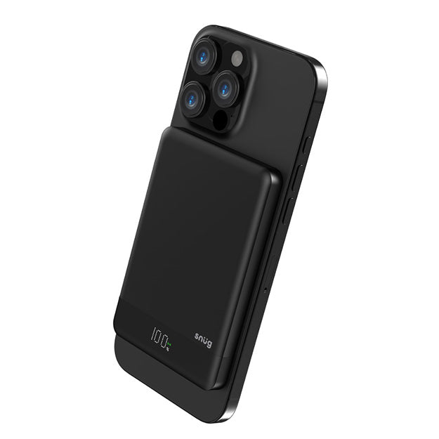 Snug 5000mAh Magnetic Power Bank With Fast Charge For MagSafe Smartphones - Black
