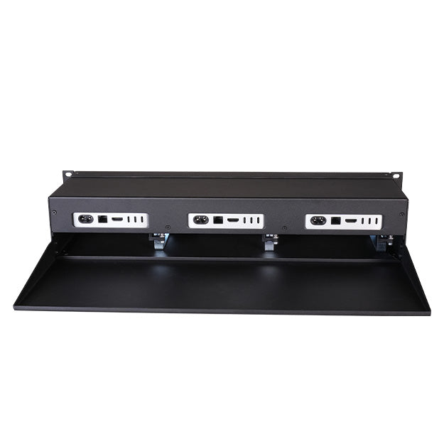 Sonnet RackMac mini (2024+) Rev B Rear 2U Enclosure Mounting Shelf Accessory - Black
