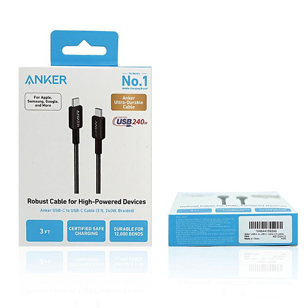 Anker 310 USB-C To USB-C Cable 60W 0.9M Cable – Black
