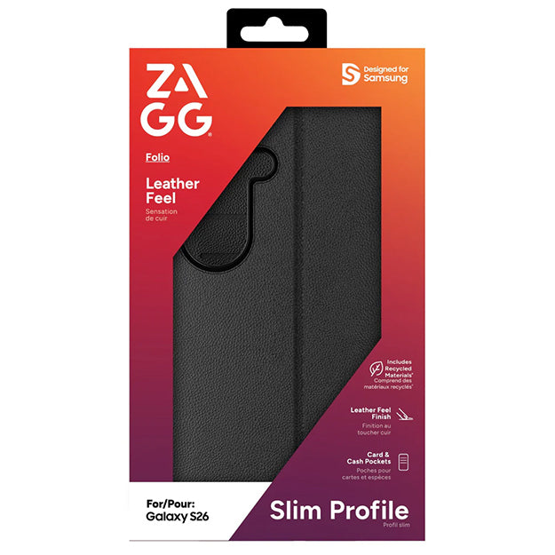 Zagg Folio Case For Samsung Galaxy S26 - Black