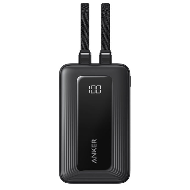 Anker Zolo Power Bank 20000mAh 45W Fast Charging With Built-In Dual USB-C Cables – Black