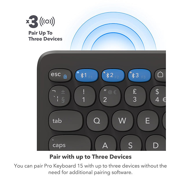 Zagg Pro Universal Wireless 15" Full Size Keyboard - Grey