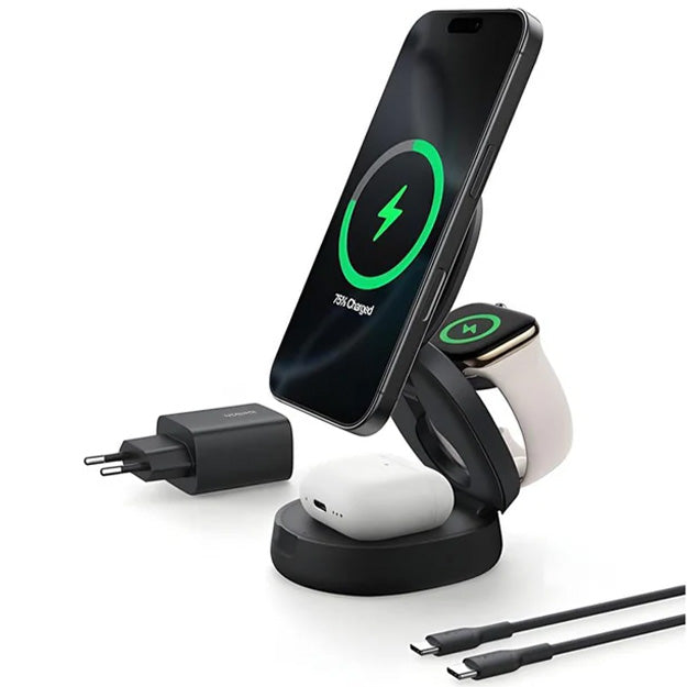 Belkin MagSafe-Compatible Wireless Multi Charging Station - Black
