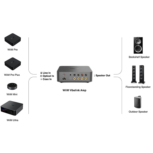 WiiM Ultra Music Streamer & WiiM Vibelink Amplifier Bundle - Grey