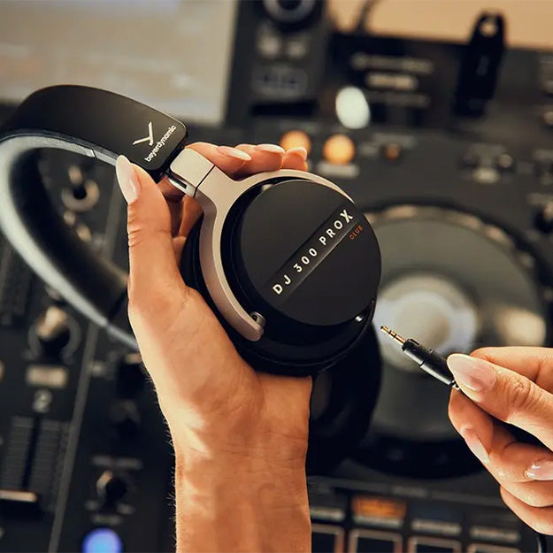 Beyerdynamic DJ 300 PRO X CLUB Professional 2-in-1 DJ On-Ear Wired Headphones - Black