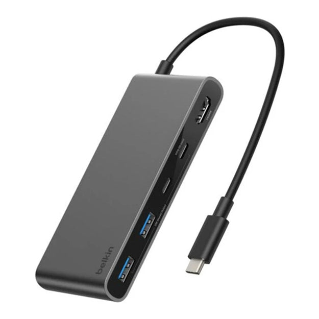 Belkin Connect 7-Port USB Hub With Dual USB-C Ports - Grey