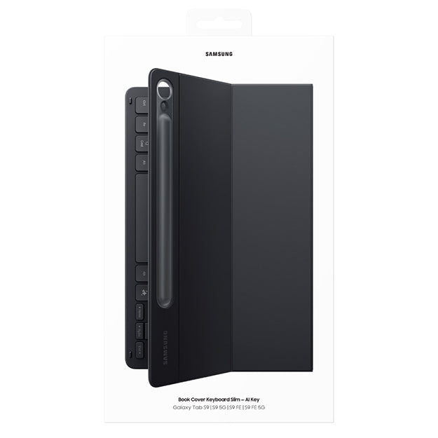 Samsung Keyboard Slim Book Cover AI Key For Samsung Galaxy Tab S10L/S9FE – Black