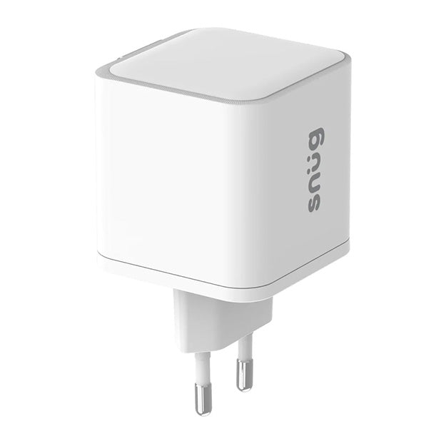 Snug 2 Port PD/USB Charger With Retractable Cable 65W - White