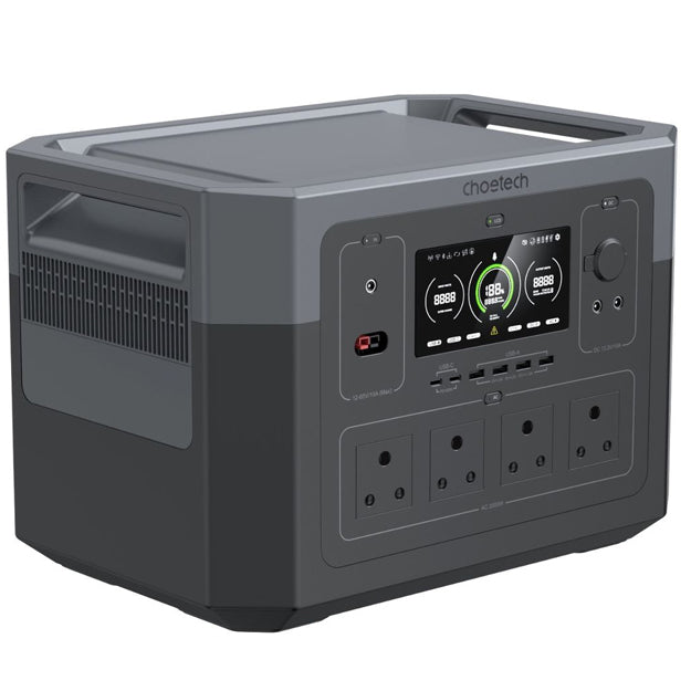 Choetech 2000W Portable UPS Power Station (1920Wh) - Black