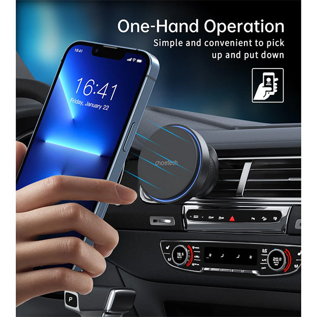 Choetech Magnetic Wireless Car Charger T205-F 15W - Black