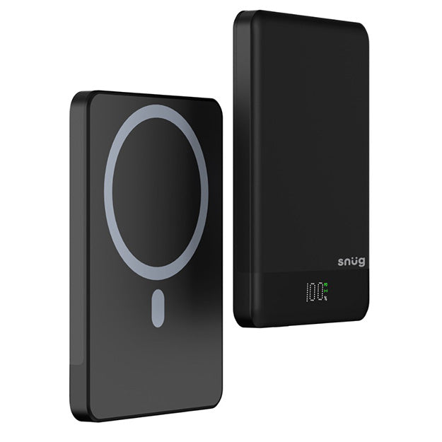 Snug 5000mAh Magnetic Power Bank With Fast Charge For MagSafe Smartphones - Black