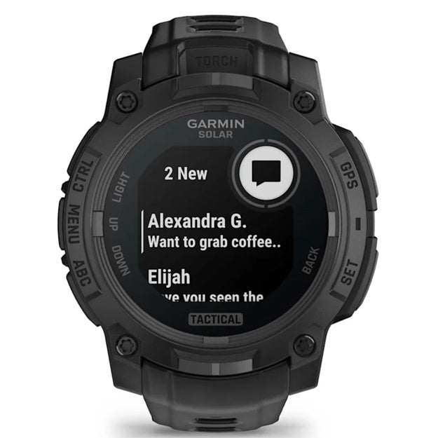 Garmin Instinct 3 Solar 45mm Rugged GPS Watch (Tactical Edition) - Black With Black Band
