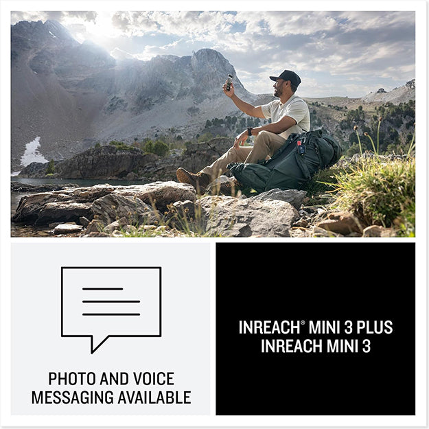 Garmin inReach Mini 3 Rugged Compact SOS Satellite Communicator With Touchscreen - Black & Grey