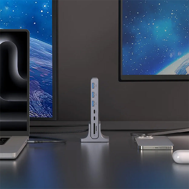 Adam Elements CASA HUB Pro S USB-C 12-in-1 Multi-Function Hub - Grey