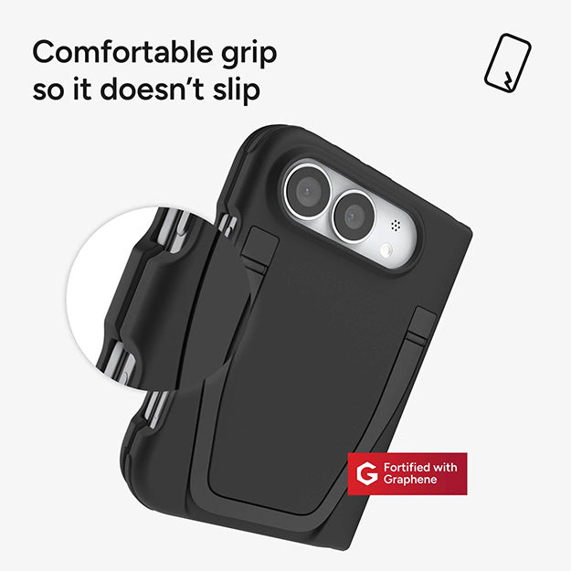 Zagg Sedona MagSafe Foldable Case With KickStand For Apple iPhone DUO - Black