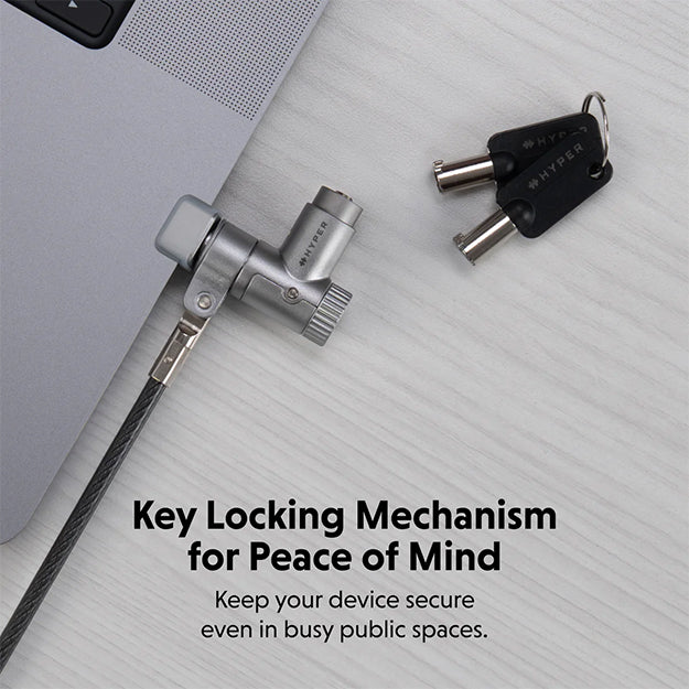 Hyper HyperShield MacBook Pro Cable Lock - Silver