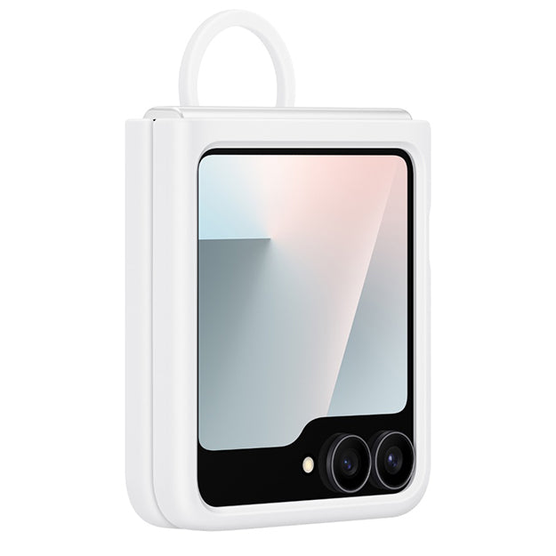 Samsung Silicone Cover With Ring For Samsung Galaxy Z Flip7 FE / Flip6 – White