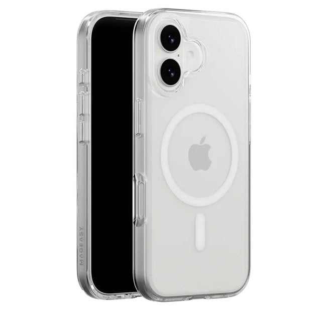 SwitchEasy Bright M Never Yellowing Protective Clear Case With MagSafe For iPhone 17 - Transparent White Ring