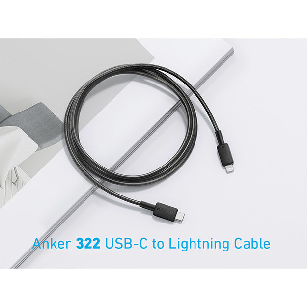 Anker 322 PowerLine USB-C To MFI 1.8M 60W Cable – Black