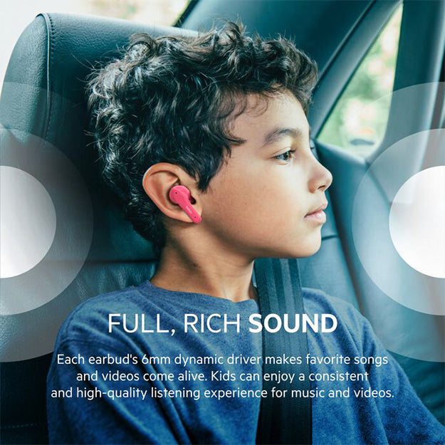 Belkin SoundForm Nano Wireless In-Ear Earbuds For Kids - Pink