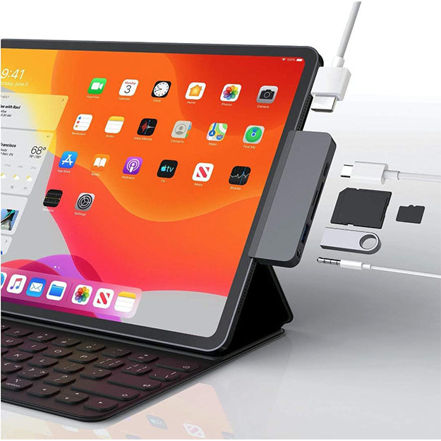 Hyper HyperDrive 6-in-1 USB-C Hub For iPad Pro/Air - Silver