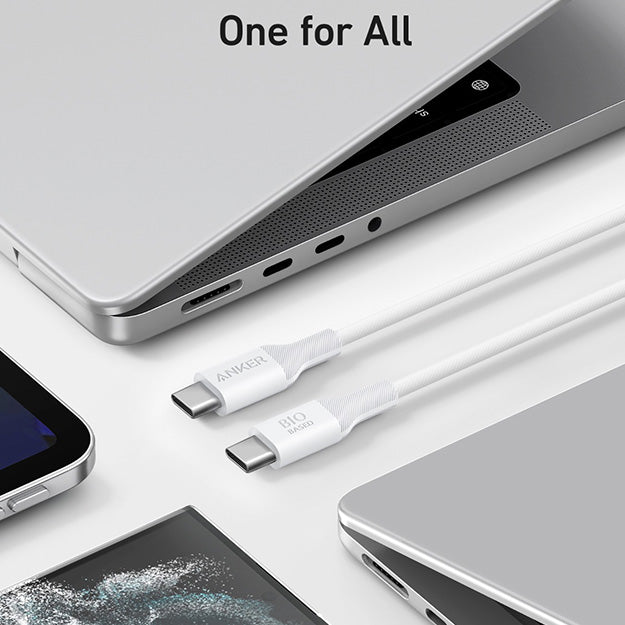 Anker 544 Bio-Based USB-C To USB-C Cable Fast Charging 140W 0.9M Cable - White