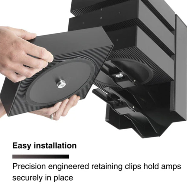 Flexson Wall Mount / Desk Dock For 4 Sonos Amps - Black