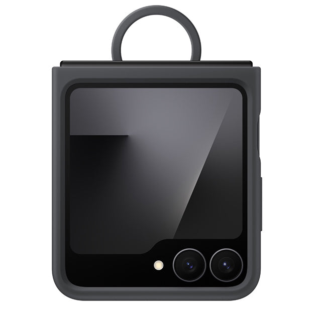 Samsung Silicone Cover With Ring For Samsung Galaxy Z Flip7 FE / Flip6 – Black