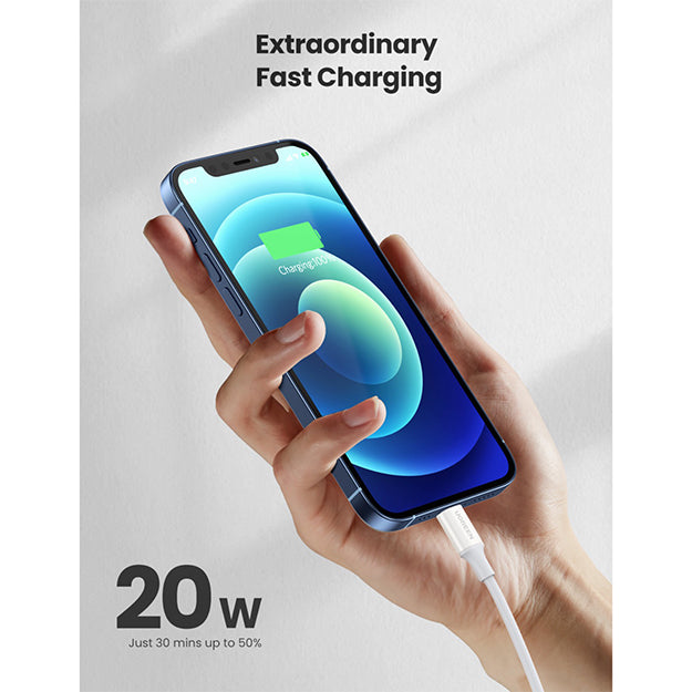 UGreen Type-C To MFI Lightning Cable 1m - White