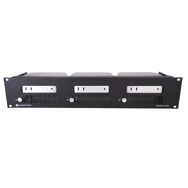Sonnet RackMac Mini (2024+) 2U Rack Kit For 3 Mac Minis (M4+) - Black
